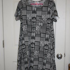 Lularoe dress, size xsmall, black & white, EUC